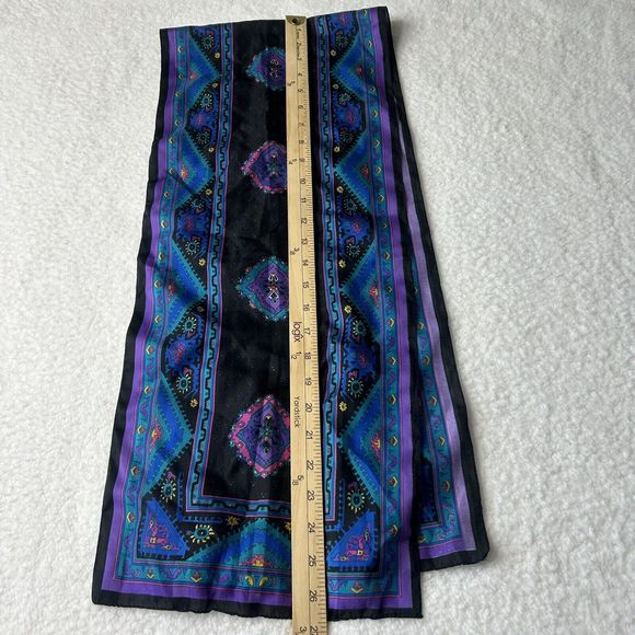 Unbranded Women’s Rectangular Scarf Blue Art Aztec Classic Career Travel Boho - Picture 4 of 4